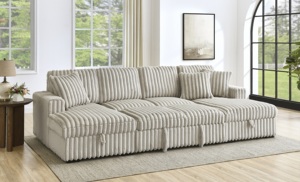 Canapé-lit surdimensionné, canapé-lit convertible 3 en 1 avec chaise longue à double rangement, canapé-lit sectionnel pour <span class=keywords><strong>salon</strong></span> - Product Image 5