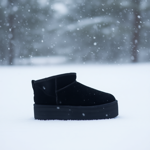 Botas de Nieve Ugg Classic Ultra Mini Platform para Mujer, Forradas con Piel de Oveja Negra, Cálidas para Invierno, Punta Redonda, Suela de Goma - Product Image 2