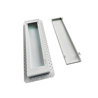 Grille d'aération plate dissimulée en acier galvanisé de 0,8 mm d'épaisseur, durable et moderne, pour montage encastré, usage extérieur et intérieur