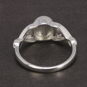 Nuovo arrivo 8mm Natural Moonstone Women <span class=keywords><strong>Rings</strong></span> anello solitario in vero argento Sterling 925 stile vittoriano - Product Image 3