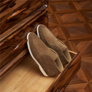 รองเท้าหุ้มข้อสูงแบบลำลองสไตล์อังกฤษสำหรับผู้ชาย ทำจากหนังกลับน้ำหนักเบา สวมใส่สบาย พื้นรองเท้านุ่ม - Product Image 1