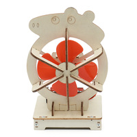 Kit d'expérimentation scientifique DIY : Ventilateur intelligent à commande vocale, puzzle 3D en bois personnalisé pour enfants, jeu éducatif, projet STEM, idée cadeau