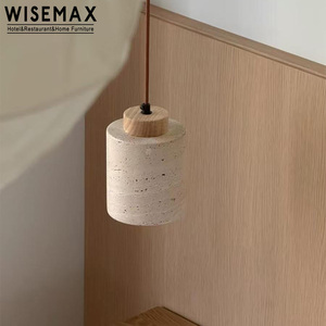 Lampe suspendue en pierre de travertin de style Wabi-sabi WISEMAX FURNITURE pour salon, hôtel, restaurant, bureau, <span class=keywords><strong>villa</strong></span> - Product Image 3