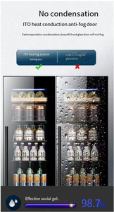 Réfrigérateur <span class=keywords><strong>à</strong></span> <span class=keywords><strong>vin</strong></span> personnel NUELEAD NE-375, cuisine commerciale, hôtel, moderne, en verre, pour les amateurs de <span class=keywords><strong>vin</strong></span>, intégré, bière rouge - Product Image 5