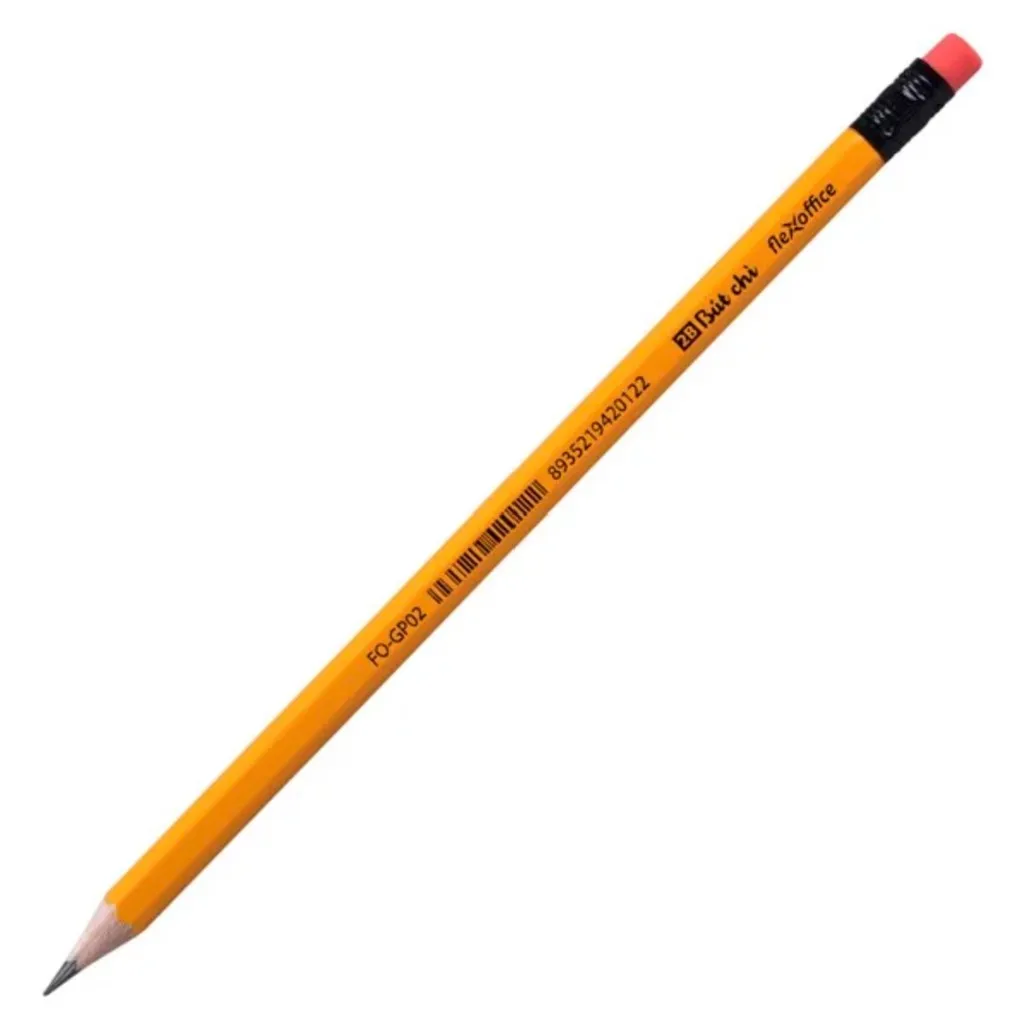 High Quality Flexoffice Brand Black 2B Lead Hardness Wooden Pencil FO-GP02 For Office & School Pencil From Vietnam