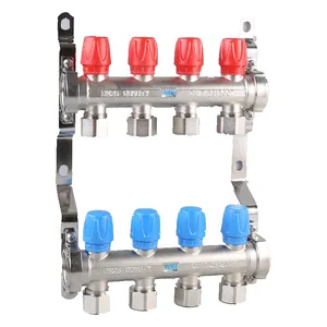 KF-DB2 High Quality brass floor heating manifold water mixing temperature control distribution parts