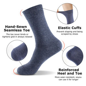 पुरुषों की गुणवत्ता बांस फाइबर व्यवसाय शास्त्रीय चालक दल सफेद काले रंग मुक्त फैशनेबल आकस्मिक शैली लोगो लुभावनी - Product Image 2