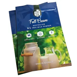 Biodegradable High quality food grade milk tea bags stand up pouch with zipper print coffee tea packaging