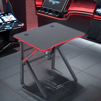 Bureau de Gaming Moderne en Métal Style Racing avec Éclairage RGB 8 Couleurs, Hub USB et Supports pour Casque et Gobelet - Conception Extensible pour la Maison