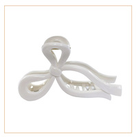 Grande pince requin en polyuréthane avec nœud en ruban fait main, élégante, pour chignon, accessoire de coiffure pour femme