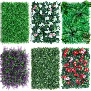 Haie artificielle Nouveau design <span class=keywords><strong>Faux</strong></span> gazon Panneau de plantes Mur vert pour la vente en gros - Product Image 1