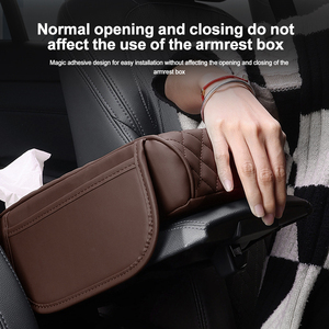 Coussin d'accoudoir universel pour voiture avec rangement pour mouchoirs, support de coude pour console centrale, tapis de protection pour accoudoir automobile - Product Image 4