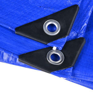 Trung Quốc Nhà sản xuất không thấm nước thoáng khí polyethylene tráng <span class=keywords><strong>Polyester</strong></span> Vải nhiệm vụ nặng nề màu xanh Tarp - Product Image 2