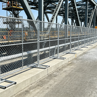 Panneaux de clôture temporaire en chaîne galvanisée pour chantier de construction, installation facile, réutilisables, sécurité, clôture temporaire américaine