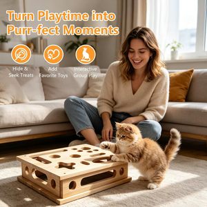 Lime à ongles intégrée en papier de verre, boîte d'enrichissement pour chat, jouet de grattage et de stimulation mentale pour chats d'intérieur - Product Image 6