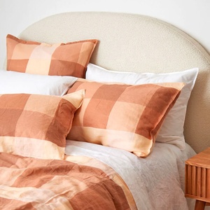 Drap de lit moderne le plus vendu avec ensemble de housse de couette en <span class=keywords><strong>lin</strong></span> pur 100% <span class=keywords><strong>lavé</strong></span> taie d'oreiller - Product Image 1