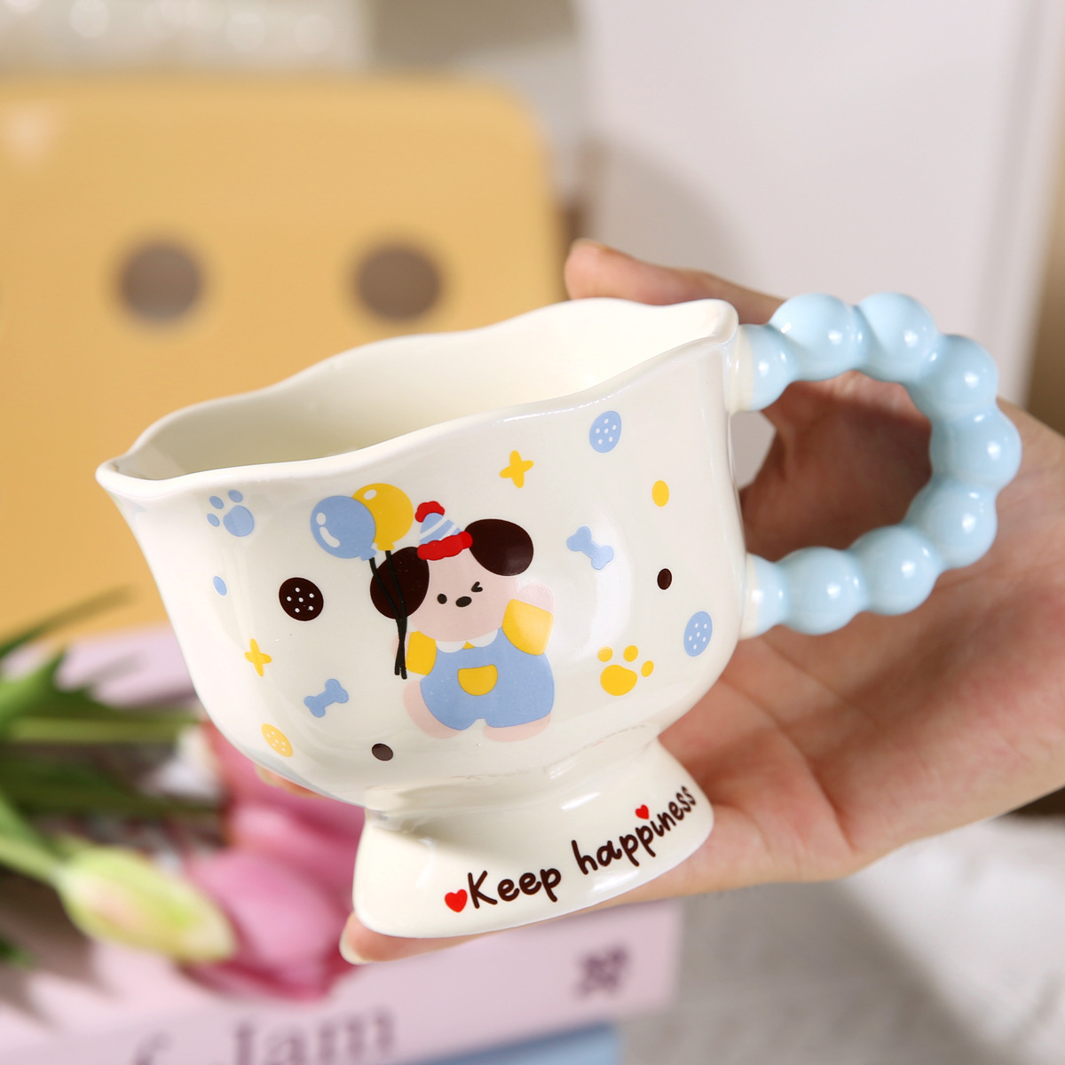 Blue 1Happy puppy single cup