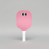 Raquette d'entraînement pour enfants Smile Face - Raquette de pickleball légère en fibre de verre avec noyau en nid d'abeille, écologique et facile à contrôler