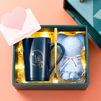 Cadeaux de mariage promotionnels 2026 pour les invités Souvenir d'anniversaire Tasse à café Cuillère Serviette pour femmes Demoiselle d'honneur Tasse en céramique Ensemble cadeau HBC