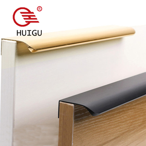 Hiện đại vô hình xử lý vàng đen ẩn tủ lớn Closet Door <span class=keywords><strong>Handle</strong></span> nhôm hồ sơ xử lý - Product Image 4