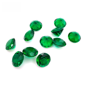 Sambia Round Bright Cut Bulk Emeralds Labor Hydro thermaler Anbau von Smaragden zur Verwendung in der Schmuck herstellung - Product Image 4