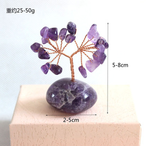 <b>Crystal</b> <b>Tree</b> Amethyst Rose Quartz Base Money <b>Tree</b> Handicraft Desktop Ornament Home Decoration Gift - Product Image 2