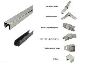 Vuông thép không gỉ 304 316 lan can khe cắm ống cho đường ray hệ thống - Product Image 5