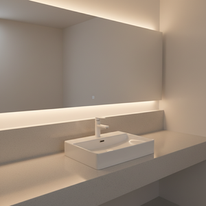 Lavabo en porcelaine moderne <span class=keywords><strong>pour</strong></span> la vente en gros, rectangulaire, avec drain, modèle YJJ-3140F, <span class=keywords><strong>pour</strong></span> hôtels, salles de bain publiques, <span class=keywords><strong>WC</strong></span>, design simple, facile à nettoyer - Product Image 4