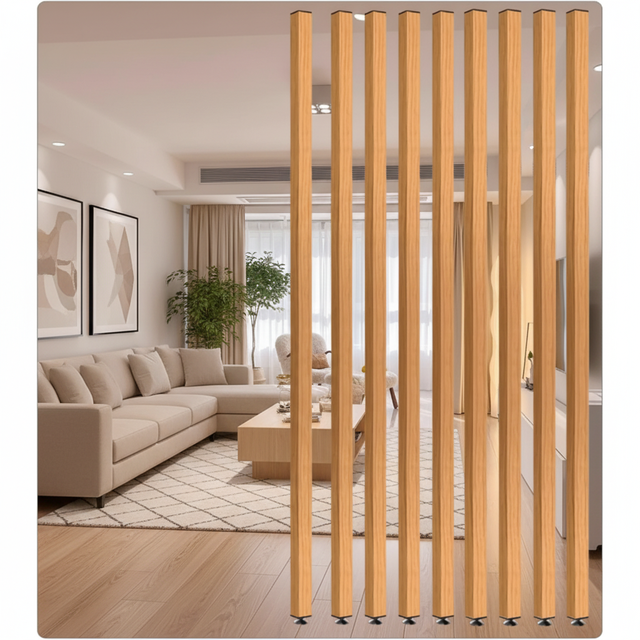 Wooden Craftsmanship Privacy Screen for Living Rooms and Office Partitions Durable Modern Freestanding Wood Room Divider Screen