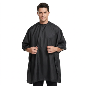 Capa de Peluquería Negra Impermeable para Corte de Cabello - Product Image 1