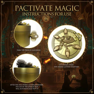 Scatola Portagioie Meccanica a Forma di Serpente di Serpeverde - Regalo per <span class=keywords><strong>Amici</strong></span> Appassionati di <span class=keywords><strong>Potter</strong></span>, Scatola Portagioie Stile Gotico - Product Image 4