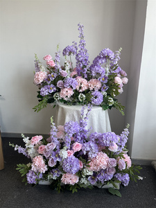 Romantico <span class=keywords><strong>e</strong></span> Realistico Runner Floreale per Corridoio Nuziale in <span class=keywords><strong>Viola</strong></span> Chiaro, <span class=keywords><strong>Fiori</strong></span> Artificiali di Ortensia Rosa-<span class=keywords><strong>Viola</strong></span> per Eventi <span class=keywords><strong>e</strong></span> Feste - Product Image 6