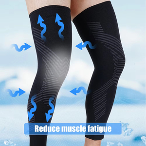 UV Full Long Leg Compression Sleeves Knee <strong>Brace</strong> Support for Running Basketball Cycling Workout Sports for Men and Women - Product Image 1