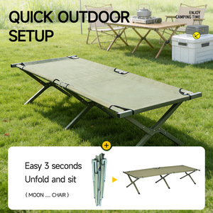 <span class=keywords><strong>Lit</strong></span> <span class=keywords><strong>pliant</strong></span> portable en acier au carbone pour l'extérieur, idéal pour le camping et les situations d'urgence (vente en gros) - Product Image 3