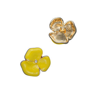 Bottoni in Metallo a Forma di Fiore di Camelia con Smalto Giallo Stile Retrò Francese Personalizzabili per Accessori d'Abbigliamento - Product Image 6