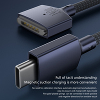 Câble de charge rapide 140W, adaptateur USB-C vers magnétique 3 Safe (6,6 pieds/2 m) pour ordinateur portable M Book Pro 14/16 pouces