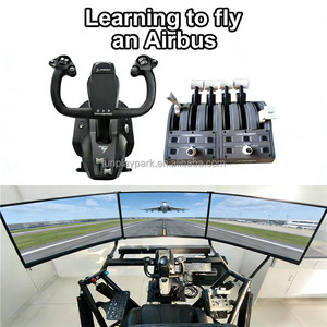 Plateforme de mouvement Airbus <span class=keywords><strong>VR</strong></span> 360 degrés, simulateur de vol à mouvement complet, cabine de contrôleur d'avion - Product Image 4