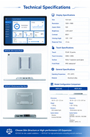 Panel PC TouchWo156 de doble pantalla con sistema operativo Windows, sin ventilador, de escritorio, con resolución serial de 1920x1080
