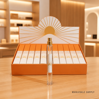 Lot de 480 flacons de parfum vides de 35 ml, format voyage, noir et or, avec boîte de présentation, rechargeables, logo personnalisé