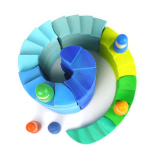 Bambini arcobaleno di legno scala <span class=keywords><strong>a</strong></span> chiocciola creativo di corrispondenza di colore cognizione <span class=keywords><strong>blocchi</strong></span> di costruzione in legno giocattoli per bambini divertente - Product Image 5