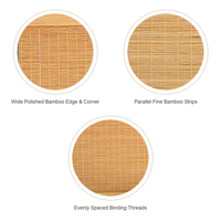 Napperon en lattes de bambou fines, tressé à la main, naturel, isolant thermique, pour thé, table, OEM, logo personnalisé, traditionnel, maison, mariage, bambou