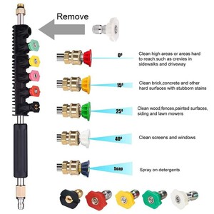 Varilla de Extensión para Lavadora a Presión de 10 Pies con Conexión Rápida de 1/4 NPT y Cabezal de Pulverización, 4000 PSI, para Limpieza con Agua Fría - Product Image 2
