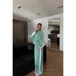 Chándal Deportivo para Hombre, Color Verde Agua, con Estampado, Transpirable, de Nailon, Diseño Personalizado, Talla Grande XL, para Invierno y Jogging - Product Image 2