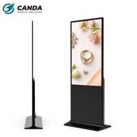 Affichage publicitaire numérique couleur sur pied 43/49/55 pouces, écran LCD anti-reflet, kiosque intérieur avec support en ligne