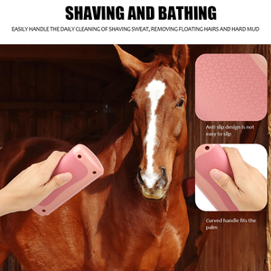 Venta al por mayor de fábrica, logotipo personalizado, caballo, sudor, raspador, peine, caballo, perro, Pert, cepillo de aseo - Product Image 4