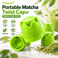 Bouchon de bouteille de matcha 2g, bouchon distributeur de poudre à visser pour bouteille d'eau, OEM, marque privée, directement de l'usine