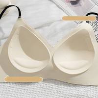 Soutien-gorge sans couture pour femme, style français, sans armatures, léger et fin, pour petites poitrines, effet liftant naturel, contrôle des poitrines latérales, dentelle élégante, printemps-été
