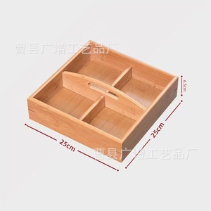 Wooden Dried Fruit Box 4-7 Compartments Rectangle Multipurpose <b>Storage</b> <b>Tray</b> For Wedding Chinese New Year Snack Desk Use - Product Image 4