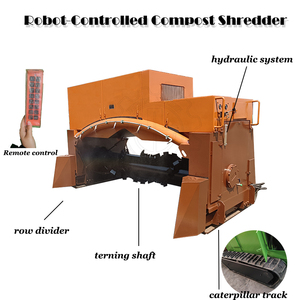 Driverless gà Phân compost Máy Phân bón hữu cơ Crawler di chuyển Phân compost Turner thiết bị - Product Image 6