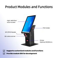 Kiosque de paiement et de commande autonome ZDV Genevision 15,6 pouces avec écran de menu numérique, Wi-Fi intégré, design portable - Vente flash usine